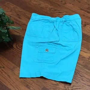 Chico’s, size 1.5, turquoise shorts